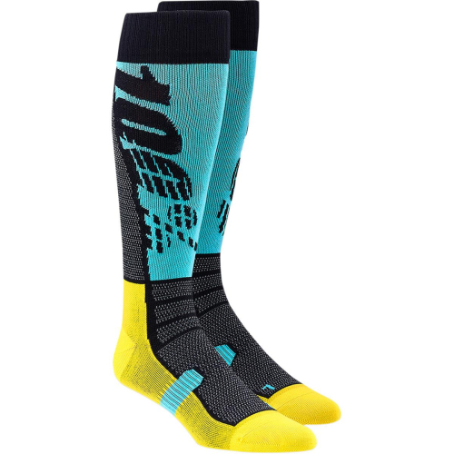 100% - 100% Hi Side Performance Moto Socks - 24008-171-18 - Aqua - Lg-XL