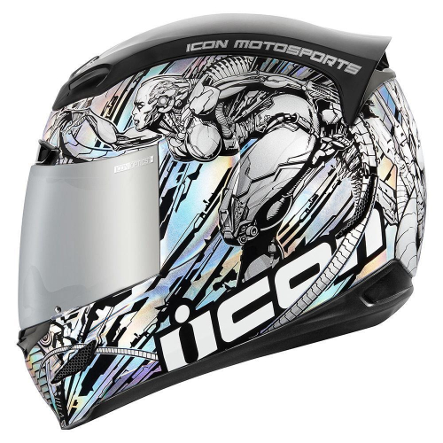 Icon - Icon Airmada Mechanica Helmet - 842.0101-10741 - Silver - Small