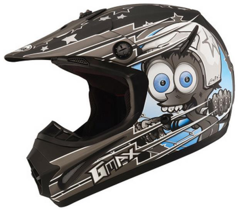 G-Max - G-Max GM46.2 Superstar Youth Helmet - G3465451 TC-17F - Superstar Flat Black/Dark Silver - Medium