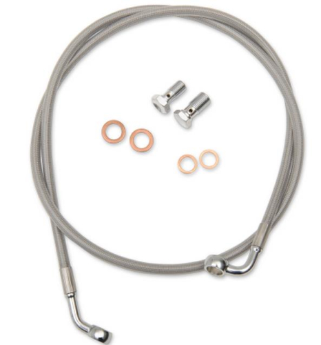 LA Choppers - LA Choppers Stainless Steel Brake Line Kit - 18in.- 20in. Ape Hangers - LA-8310B19