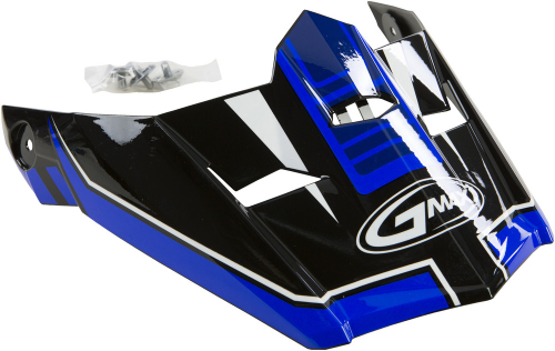 G-Max - G-Max Visor for MX46 Uncle Helmet - Md-2XL - Black/Blue - G046821