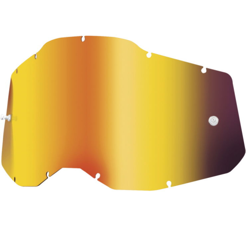 100% - 100% Lens for Racecraft 2/Accuri 2/Stratus 2 Goggles - Red Mirror - 59078-00005