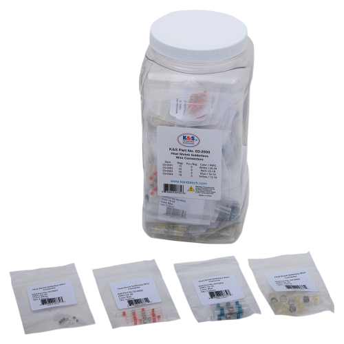K&S Technologies - K&S Technologies Sordeless Wire Connector Assortment Jar - 03-2000