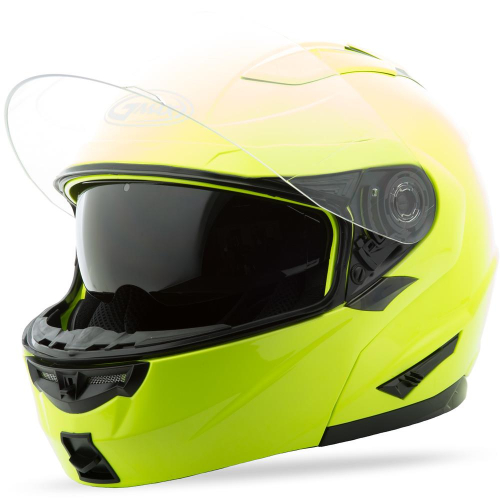 G-Max - G-Max GM64 Solid Helmet - G1640603 - Hi-Viz Yellow - X-Small