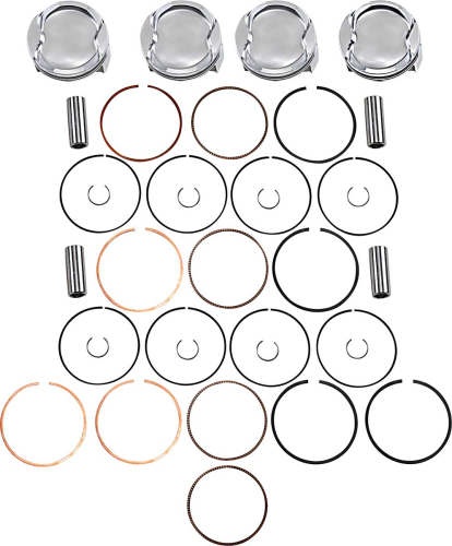 J.E. Pistons - J.E. Pistons FSR Piston Kit - 2.00mm Oversize to 83.00mm, 8.7:1 Compression - 300268
