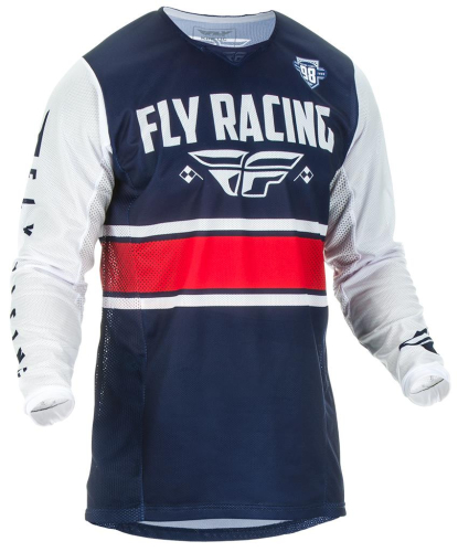 Fly Racing - Fly Racing Kinetic Mesh Era Jersey - 372-321X - Navy/White/Red - X-Large