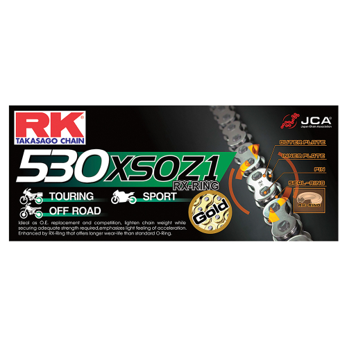 RK - RK 530 XSOZ1 RX-Ring Chain - 122 Links - 530XSOZ1122