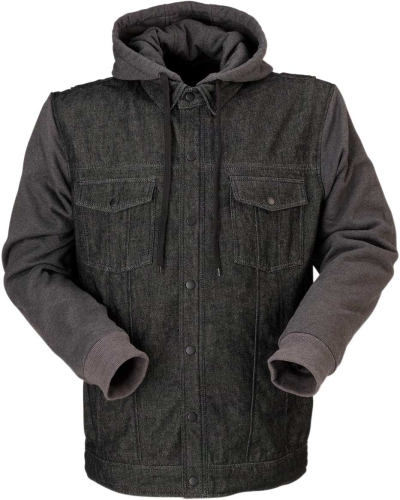 Z1R - Z1R Denim Womens Hoodie - 2840-0106 - Black/Gray - Large