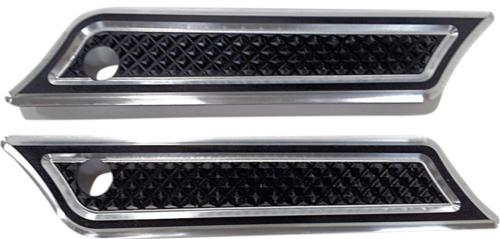Eddie Trotta Designs - Eddie Trotta Designs Saddlebag Hinge Covers - Cross Cut Black - TC-982B