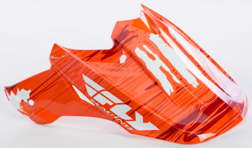 Fly Racing - Fly Racing Visor for F2 Carbon HMK Stamp Helmets - Orange/White - 73-4833