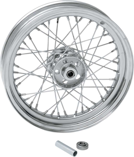 Drag Specialties - Drag Specialties Laced Chrome 40 Spoke 16x3 Front Wheel - 0203-0420