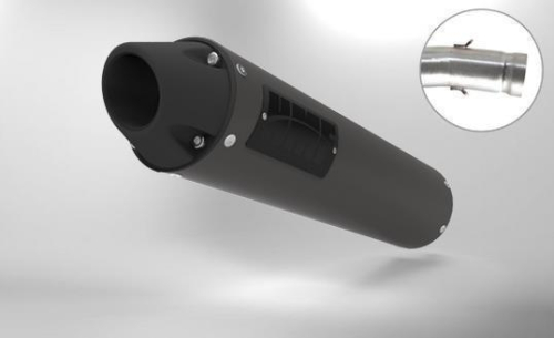 HMF Engineering - HMF Engineering Blackout Performance Series Slip-On - Elliptical Cannister - Side  Mount - 041413708792