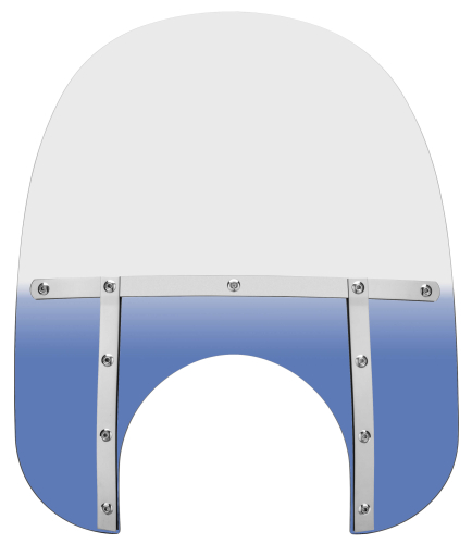 Memphis Shades - Memphis Shades Memphis Fats Windshield (11in. Cutout) - 17in. - Gradient Blue - MEM6816