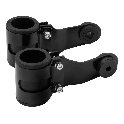 BikeMaster - BikeMaster Rubber Mount Headlight Brackets - 37mm - Black - OXHB-006B