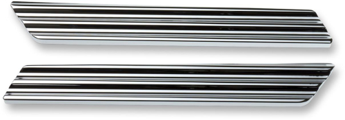 Joker Machine - Joker Machine Saddlebag Hinge Insert - Finned - Chrome - 04-501-3