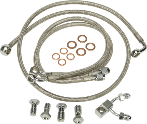 HardDrive - HardDrive Steel Braided Brakeline Kit - +1in. Length - HD-1001