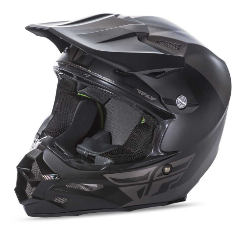 Fly Racing - Fly Racing F2 Carbon Pure Helmet - 73-4130XS - Matte Gray/Black - X-Small