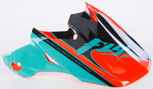 Fly Racing - Fly Racing Visor for F2 Carbon Helmets - Fastback Teal/Orange/Black - 73-46305
