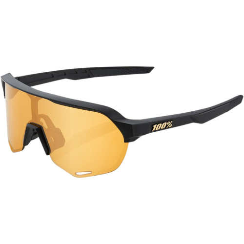 100% - 100% Type-S2 Sunglasses - 61003-019-69 - Black/Gold Lens