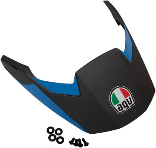 AGV - AGV Peak for AX-9 Helmets - Black/Cyan Blue - 21KIT76337006 N