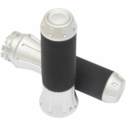 Drag Specialties - Drag Specialties Custom-Tailored Grips - Shot Peened Chrome - 0630-1616