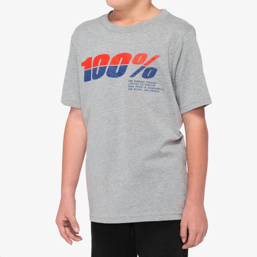 100% - 100% Bristol Youth T-Shirt - 34018-188-04 - Heather Gray - Small