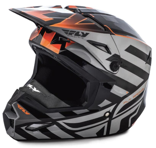 Fly Racing - Fly Racing Elite Cold Weather Interlace Helmet - 73-4942-8-X - Black/Orange - X-Large