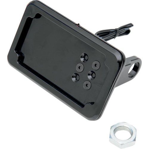 Cycle Visions - Cycle Visions In Close Vertical License Plate Holder without Plate Light - Black - CV-4606BL