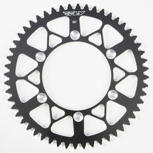 Fly Racing - Fly Racing Aluminum Rear Sprocket - Black - 52T - 316-52 BLK