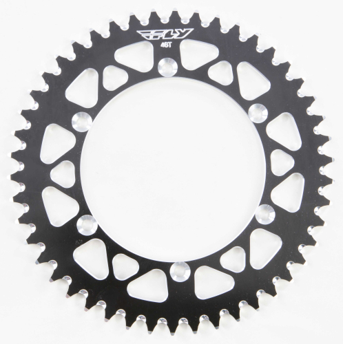 Fly Racing - Fly Racing Aluminum Rear Sprocket - Black - 46T - 422-46 BLK
