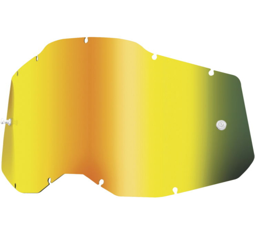 100% - 100% Lens for Racecraft 2/Accuri 2/Stratus 2 Goggles - Gold Mirror - 59078-00002
