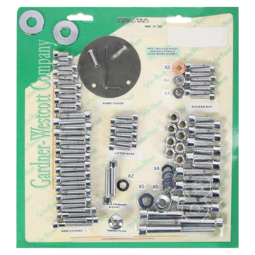 Gardner-Westcott - Gardner-Westcott Motor Chrome Steel Socket-Head Bolt Kit - P-80-84