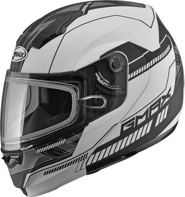 G-Max - G-Max MD04 Quadrant Snow Helmet - G2041434 TC-15F - Flat White/Black - Small