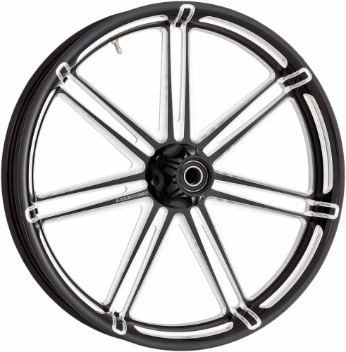 Arlen Ness - Arlen Ness Forged Billet 7 Valve Front Rim - 23in. x 3.50in. - Black - 71-524