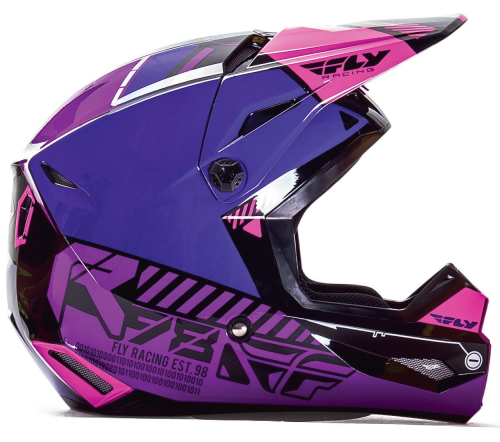 Fly Racing - Fly Racing Kinetic Elite Onset Helmet - 73-85092X - Pink/Purple/Black - 2XL
