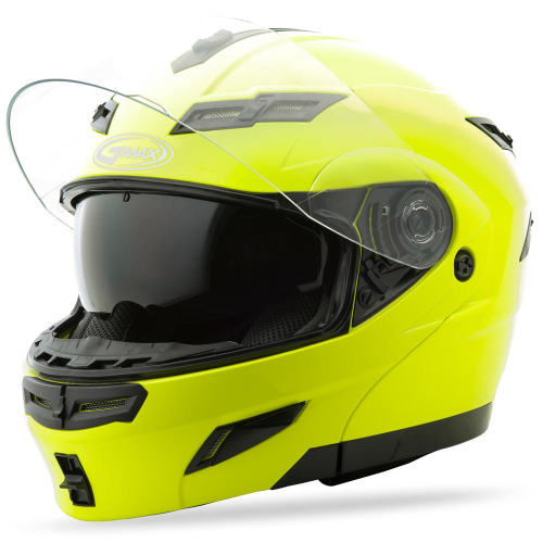 G-Max - G-Max GM54 Solid Helmet - G1540603 - Hi-Vis Yellow - X-Small