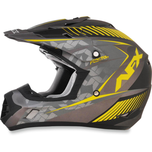 AFX - AFX FX-17Y Factor Youth Helmet - 01111017 - Frost Gray/Hi-Vis Yellow Factor - Medium
