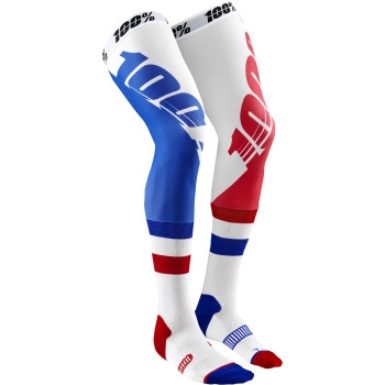 100% - 100% Knee Brace Moto Socks - 20052-00003 - Rev Corpo - SM-MD