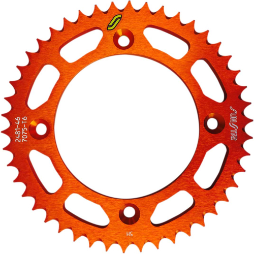 Sunstar - Sunstar Works Triplestar Aluminum Rear Sprocket - 46T - Orange - 5-248146OR