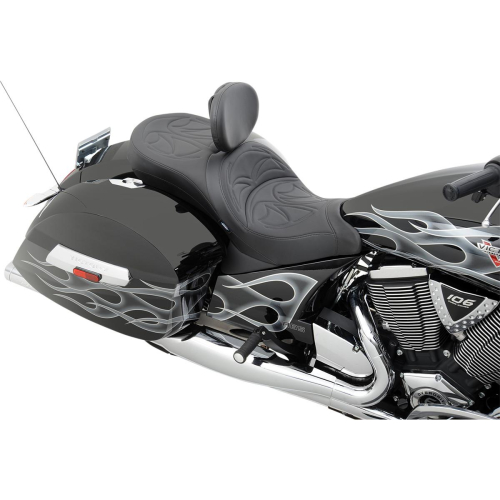 Drag Specialties - Drag Specialties Low-Profile Touring Seat for Victory OEM Backrest - Full Stitch - 0810-1541
