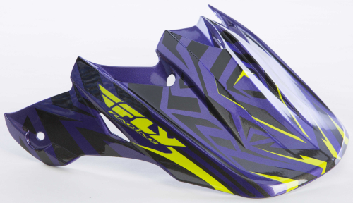 Fly Racing - Fly Racing Visor for F2 Carbon Helmets - Andrew Short Graphic Blue/Lime/Purple - F2 VISOR SHORTY BL/L