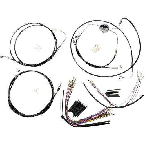 Magnum - Magnum Black Vinyl XR Handlebar Installation Kit for 15-17in. Ape - 489002