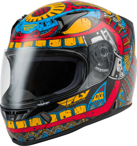 Fly Racing - Fly Racing Revolt FS Codex Helmet - 73-8375S - Red/Blue/Yellow - Small