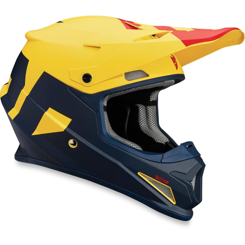 Thor - Thor Sector Level Helmet  - XF-2-0110-5158 - Matte Navy/Yellow - X-Large