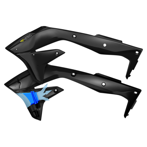 Cycra - Cycra Powerflow Intake Radiator Shrouds - Black - 1CYC-1867-12