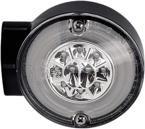 HardDrive - HardDrive Halo LED Rear Turn Signal - Amber LED with Black Housing and Clear Lens - Single Function - 164512