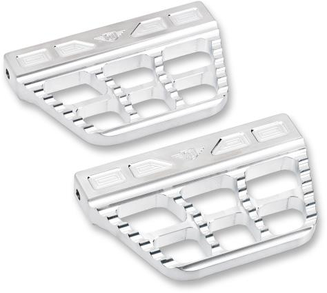 Joker Machine - Joker Machine Serrated Passenger Floorboards - Raw Aluminum - 08-645-1