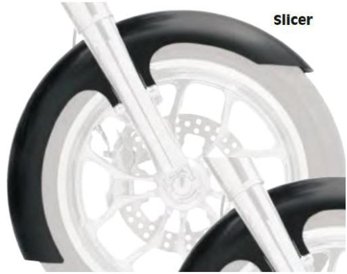Klock Werks - Klock Werks Tire Hugger Series Front Fender for 21in. Wheel - Slicer - Raw - KW05-05-0003