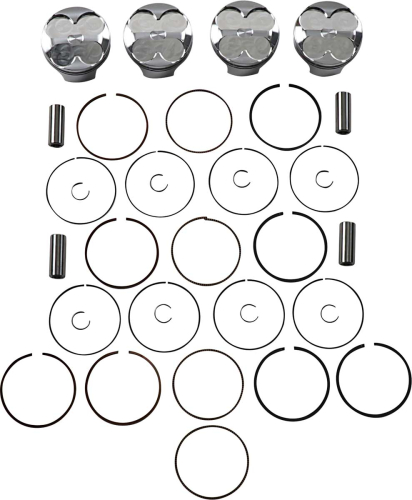 J.E. Pistons - J.E. Pistons FSR Piston Kit - 2.00mm Oversize to 70.00mm, 13.5:1 Compression - 317208