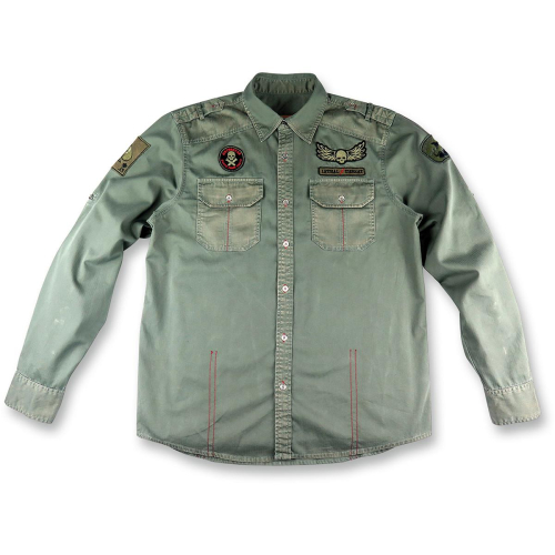 Lethal Threat - Lethal Threat Bombs Away Long Sleeve Shirt - MG60115M - Gray - Medium